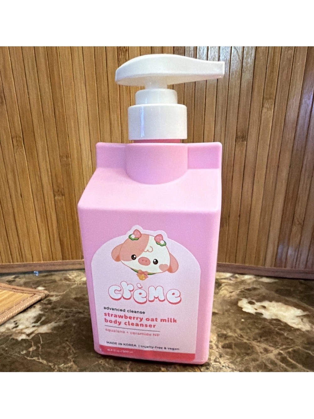 NEW Crème Advanced Cleanse Strawberry Oat Milk Body Cleanser Vegan 16.9 fl oz